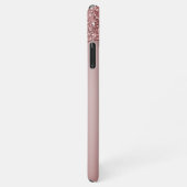 バラ金ゴールドスパークルグラムグリッタードリップスモノグラム iPhoneケース (右側)