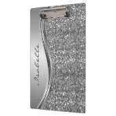 バラ金ゴールドスパークルグラムモノグラパーソナライズされたム クリップボード (左)