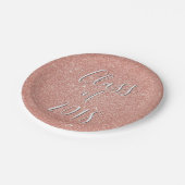 バラ金ゴールドスパークルグリッターの卒業クラス ペーパープレート (アングル)