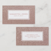 バラ金ゴールドスパークルグリッターガーリーメイクアップアーティスト 名刺 (正面/裏面)