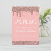 バラ金ゴールドスパークルグリッタースウィート16日付を保存 招待状 (スタンド正面)