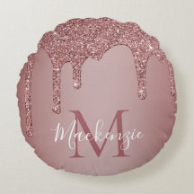 バラ金ゴールドスパークルグリッタードリップスモノグラムベビー