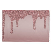 バラ金ゴールドスパークルグリッタードリップスモノグラム 枕カバー (裏面)