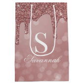 バラ金ゴールドスパークルグリッタードリップス《写真》ぼけ味モノグラム ミディアムペーパーバッグ (裏面)