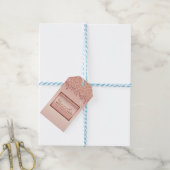 バラ金ゴールドスパークルグリッタードリップ誕生日ギフトボックス ギフトタグ (より糸付き)