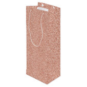 バラ金ゴールドスパークルグリッタードリップ誕生日ギフトボックス ワインギフトバッグ (裏面アングル)