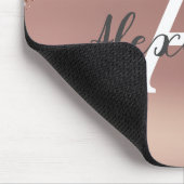 バラ金ゴールドスパークルグリッターモノグラムネームマウスパッド マウスパッド (コーナー)