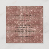 バラ金ゴールドスパークルグリッター美しいスタイリスト スクエア名刺 (裏面)