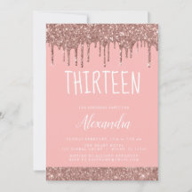 バラ金ゴールドスパークルグリッター13th十三誕生日