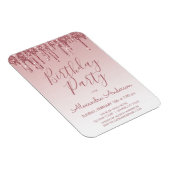 バラ金ゴールドスパークルグリッターanyエイジ誕生日 マグネット (右側)