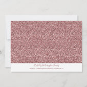 バラ金ゴールドスパークルドリッピンググリッター誕生日 招待状 (裏面)