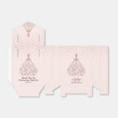 バラ金ゴールドスパークルドレスキンセアニラグリッターピンク フェイバーボックス (折り畳みなし)