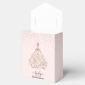 バラ金ゴールドスパークルドレスキンセアニラグリッターピンク フェイバーボックス (オープン)