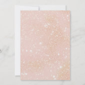 バラ金ゴールドスパークルドレスフローラ40th誕生日パーティー 招待状 (裏面)