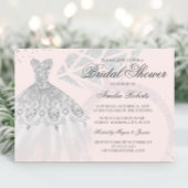 バラ金ゴールドスパークルドレスリングや輪ブライダルシャワー 招待状