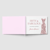 バラ金ゴールドスパークルドレス50thバースデーパーティー ゲストブック (全面)