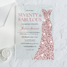 バラ金ゴールドスパークルドレス70誕生日