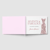 バラ金ゴールドスパークルドレス70thバースデーパーティー ゲストブック (全面)