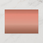 バラ金ゴールドスパークルネイルサロンスパグリッターピーチ 名刺 (裏面)