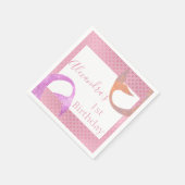 バラ金ゴールドスパークルマーメイドバースデーパーティナプキン スタンダードカクテルナプキン (角)