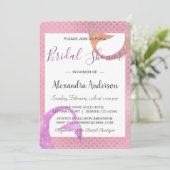 バラ金ゴールドスパークルマーメイドブライダルシャワー招待 招待状 (スタンド正面)