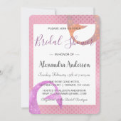 バラ金ゴールドスパークルマーメイドブライダルシャワー招待 招待状 (正面)