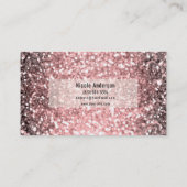 バラ金ゴールドスパークルライトグリッタースパークリー美しい 名刺 (裏面)