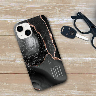 バラ金ゴールドスパークル抽象芸術モノグラム Case-Mate iPhone 14ケース