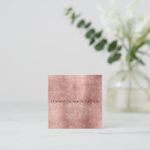 バラ金ゴールドスパークル美しいスタイリスト スクエア名刺 (スタンド正面)