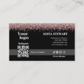 バラ金ゴールドスプレークリーナーインストラグラムQrコード 名刺 (裏面)