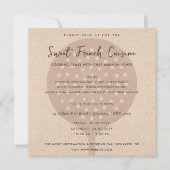 バラ金ゴールドスプーンフォーク料理クラス招待状テンプレート 招待状 (正面)