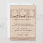 バラ金ゴールドスプーンフォーク調理教室招待状テンプレート 招待状 (正面)