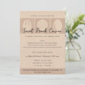 バラ金ゴールドスプーンフォーク調理教室招待状テンプレート 招待状 (スタンド正面)