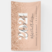 バラ金ゴールドスモダンクリスタイリッシュプト卒業バナー 横断幕 (縦)