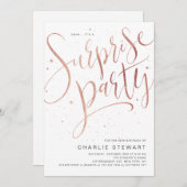 バラ金ゴールドスモダンクリプトサプライズ誕生日パーティー 招待状 (正面/裏面)