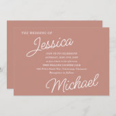 バラ金ゴールドスモダンクリプト最小スタイリッシュ値 招待状 (正面/裏面)