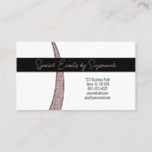 バラ金ゴールドスライバフェイクーグリッタープロフェッショナル写真 名刺 (裏面)