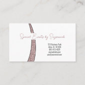 バラ金ゴールドスリバーフェイクグリッター写真QRシック 名刺 (裏面)