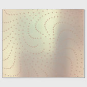 バラ金ゴールドスワロフスキークリスタル波銅繊細 ラッピングペーパー (フラット)