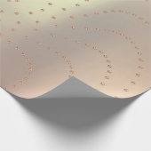 バラ金ゴールドスワロフスキークリスタル波銅繊細 ラッピングペーパー (角)