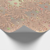 バラ金ゴールドスワロフスキー結晶スパイラルダイヤモンド ラッピングペーパー (角)