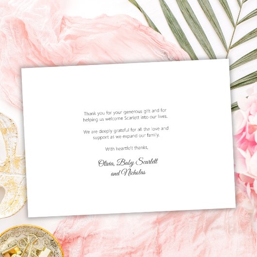 バラ金ゴールドス生まれたばかりのクリプト3フォトコラージュ サンキューカード