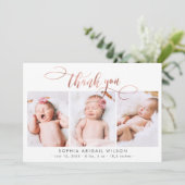 バラ金ゴールドス生まれたばかりのクリプト3ベビー写真ありがとう サンキューカード (スタンド正面)