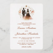 バラ金ゴールドス結婚テラス 箔招待状 (正面)