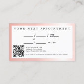 バラ金ゴールドス絵を描ワッシュシックロゴサロンアポイントメント 名刺 (裏面)