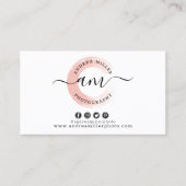 バラ金ゴールドス絵を描ワッシュシックロゴサロンアポイントメント 名刺 (正面)