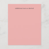 バラ金ゴールドセージ緑ユーカリ緑の招待状 (裏面)