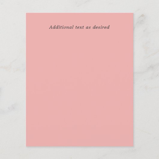 バラ金ゴールドセージ緑ユーカリ緑の招待状 (裏面)