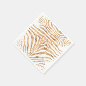 バラ金ゴールドゼブラの皮膚パターン スタンダードカクテルナプキン (角)