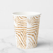 バラ金ゴールドゼブラの皮膚パターン 紙コップ (右)